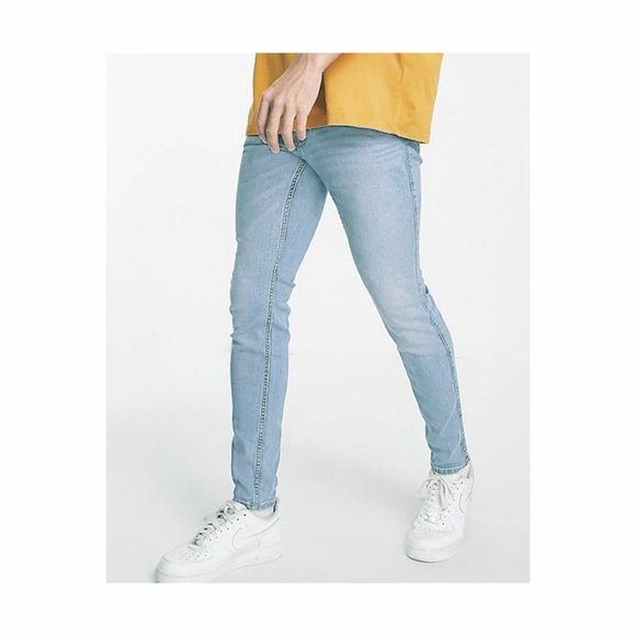 Hollister Men's Light Wash Upper Distressed Super Skinny Jeans W31 L32 - Picture 5 of 7